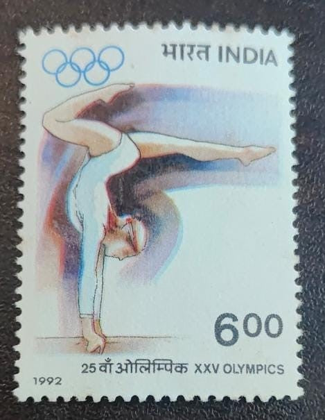 India mint-1992 XXV olympics Barcelona- Gymnastics