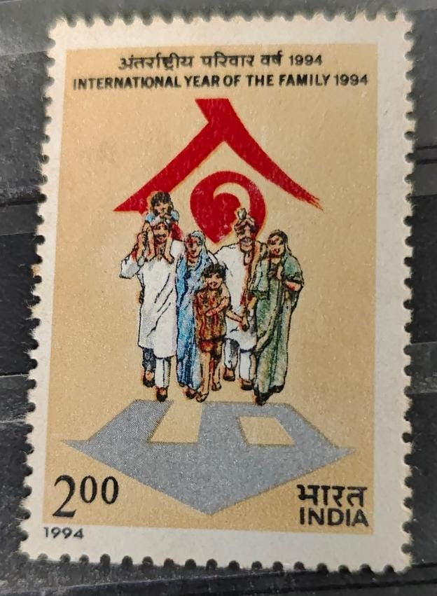 India Mint- 1994- International Year of the Family