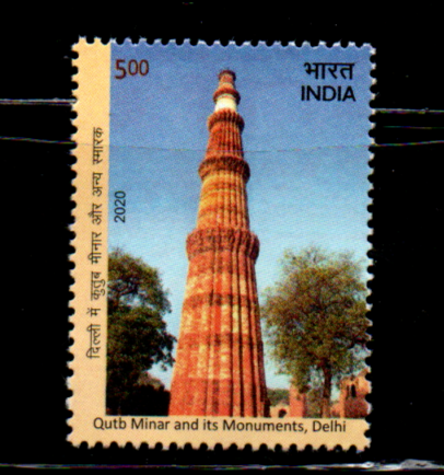 India 2020 UNESCO World Heritage Sites in India-Cultural Sites III series set of 5 mint stamps