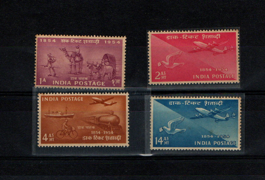 India mint-1954- Postage stamp Centenary 4 value set