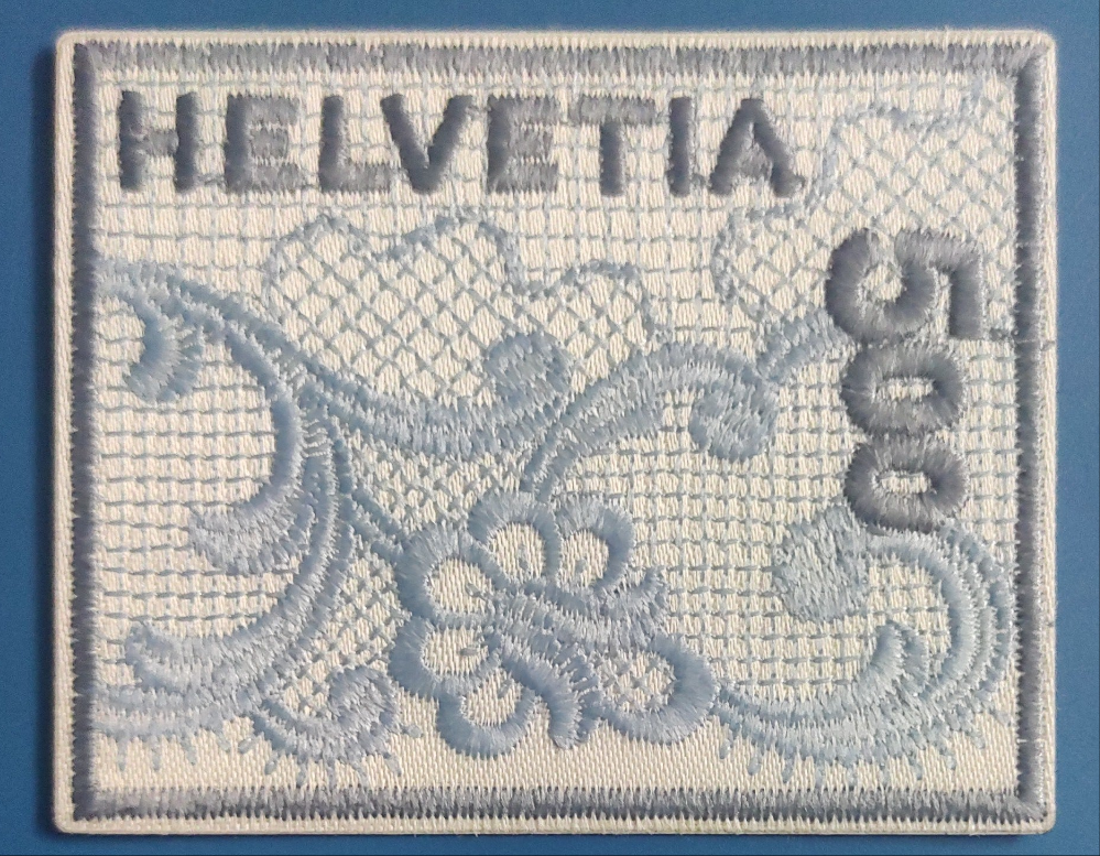 Swiss- World's first embroidery stamp -MNH