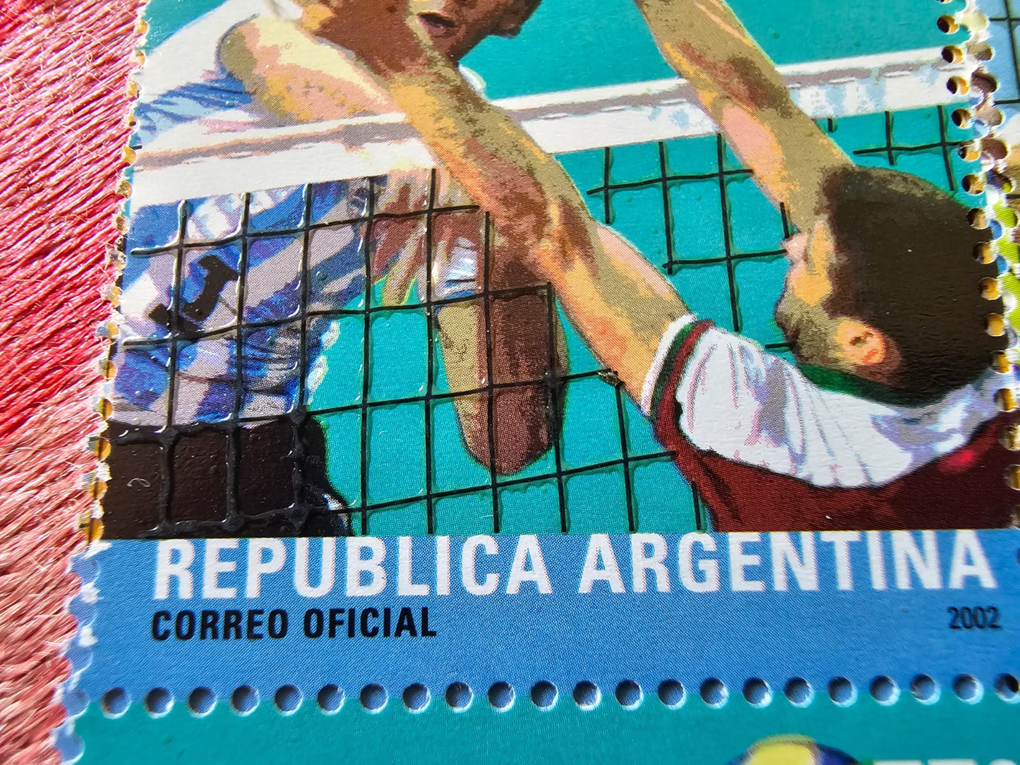 Argentina set of 4 stamps with Real rubber net affixed on all stamps.