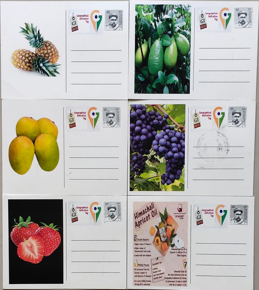 A very unique collection of Max cards- GI tag place cancellations on all the cards GI (geographical indications).