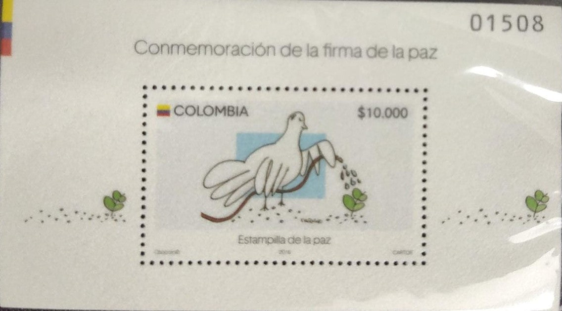 Colombia Scarce velvet/flock and scented ms on Dove. Issued in 2016