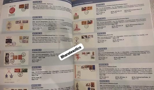 An excellent guide book for Indian First Day Covers (FDCs) and folders with Set of stamps, se-tenant stamps and Miniature sheets.