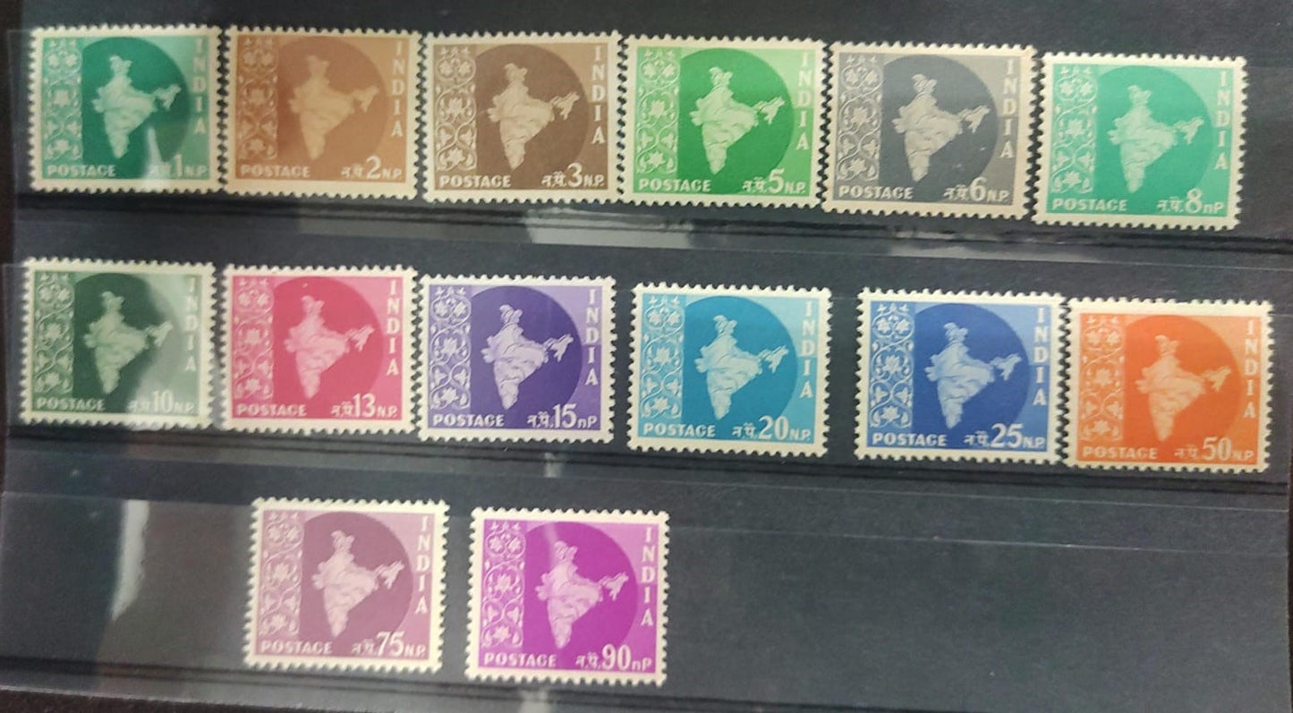 3rd series 1957 --14 different, Star ⭐ watermark MNH, complete set.