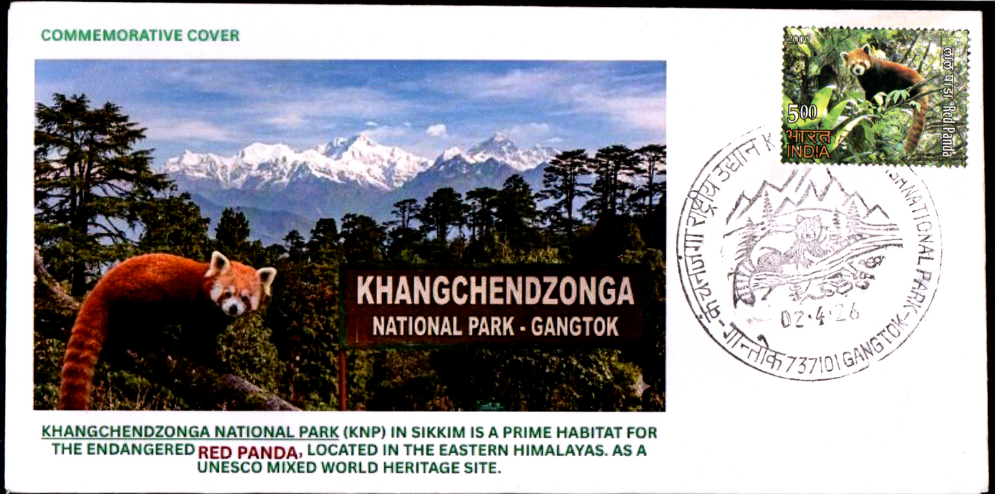 Khangchendzonga inaguration day permanent pictorial cancellation cover with matching stamp