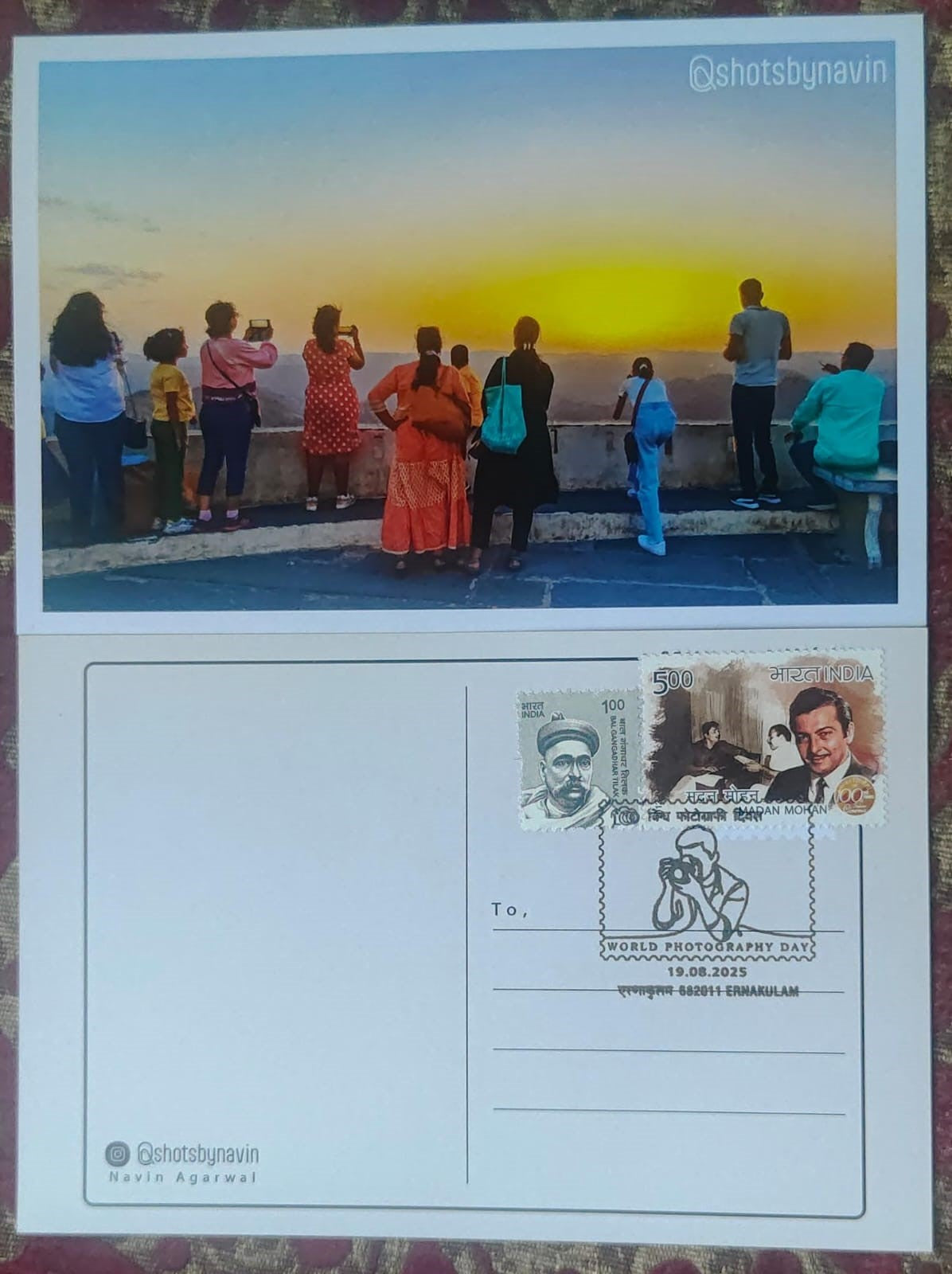 world Photography Day Special cancellation 19.08.2025 On Picture Post card