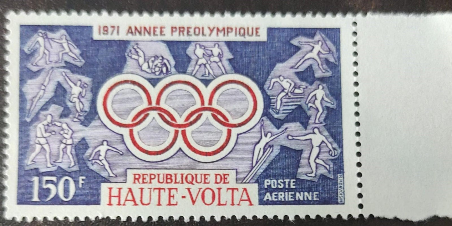 1971 pre olympics Upper Volta rare olympics stamp.