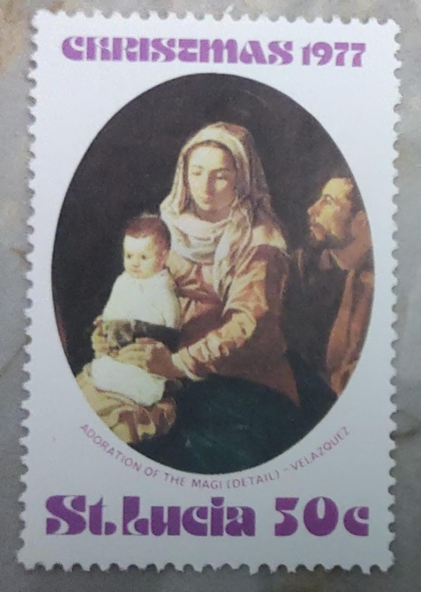 St.Lucia Christmas 1977-Adoration of the magi-Velazquez