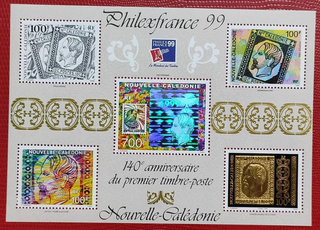 New Caledonia Multiple features stamp ms..