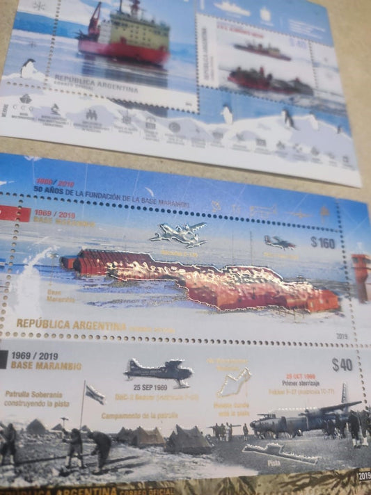 Argentina beautiful 2 different ms with thermography- rock powder affixed
