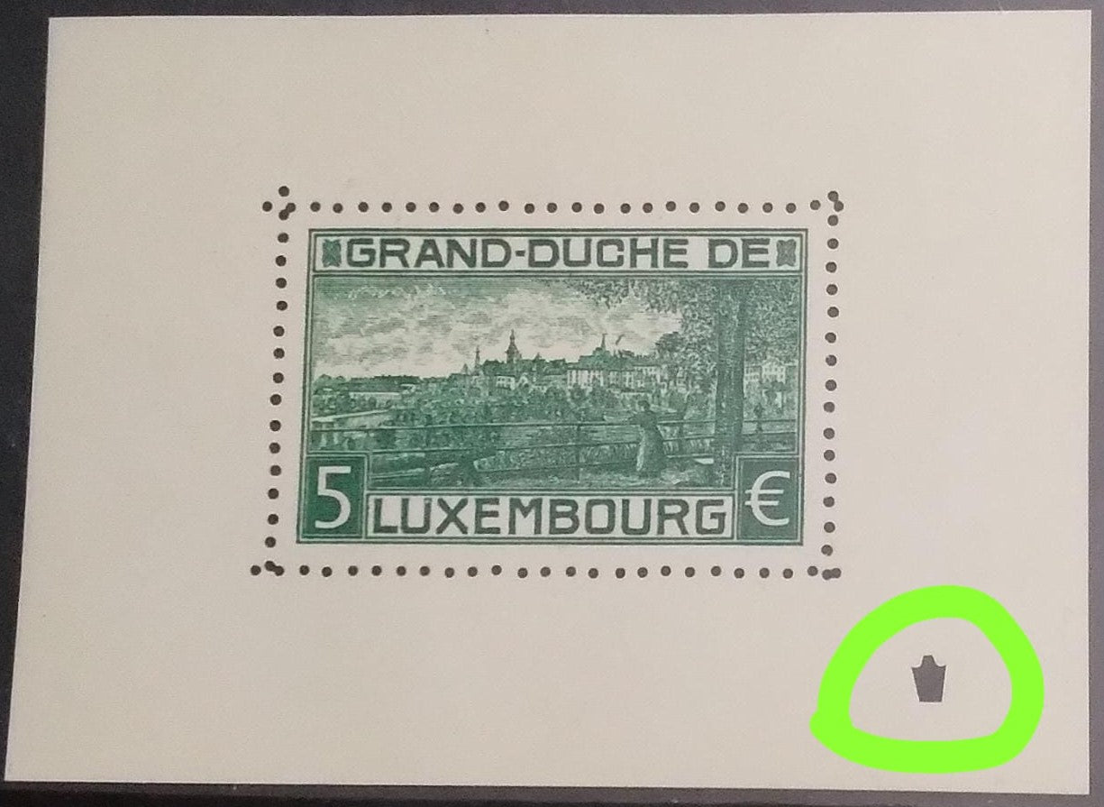 Luxembourg - in 1923, Luxembourg post office the first postal service in world to issue souvenir sheet