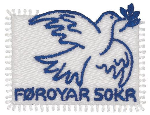 Foroyar island Peace embroidery Dove beautiful stamp.