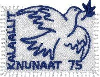 Greenland Peace embroidery Dove beautiful stamp.