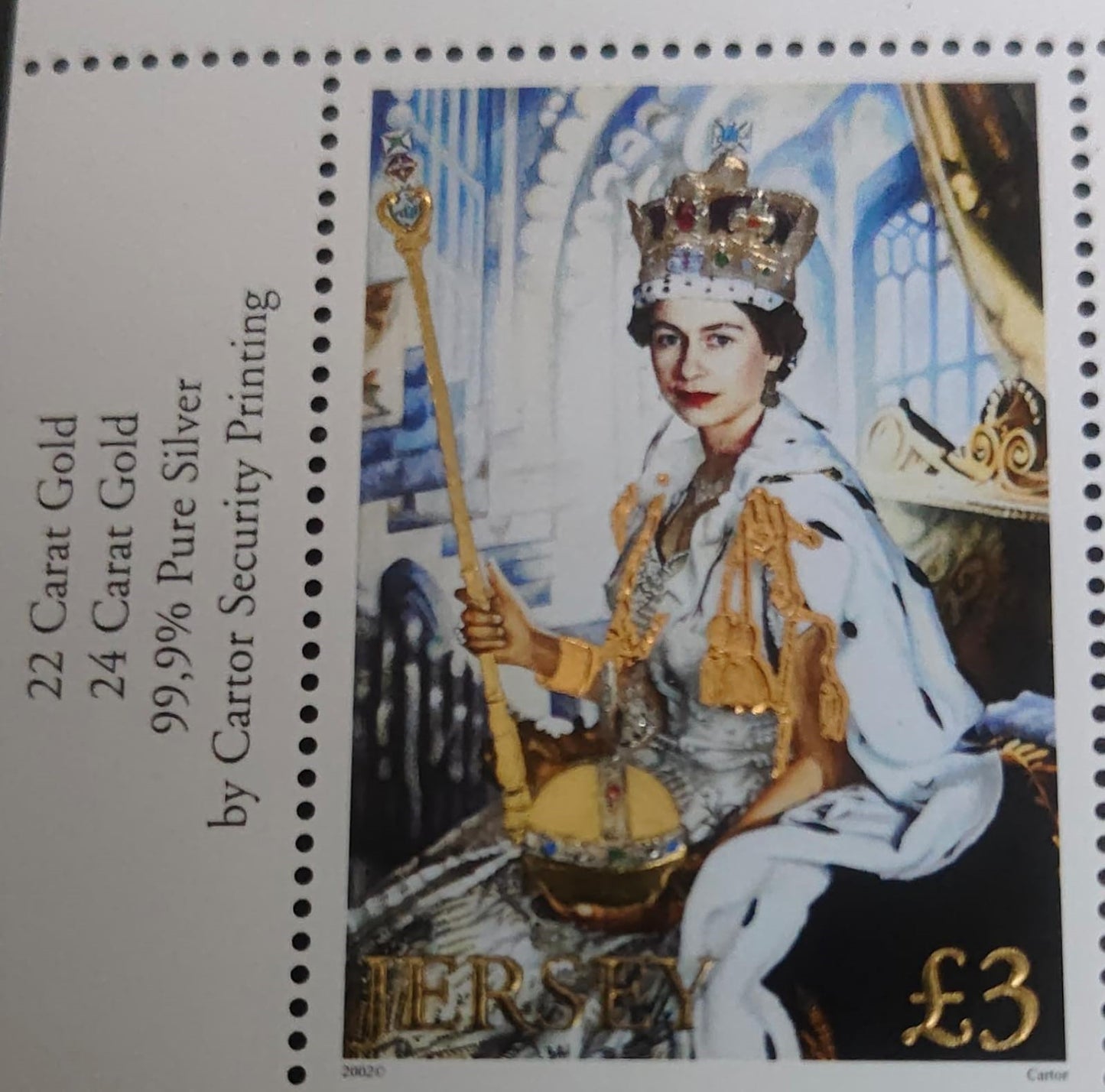 Jersey 2002 - Golden Jubilee 4v stamps Sheetlet of Royal Golden Jubilee