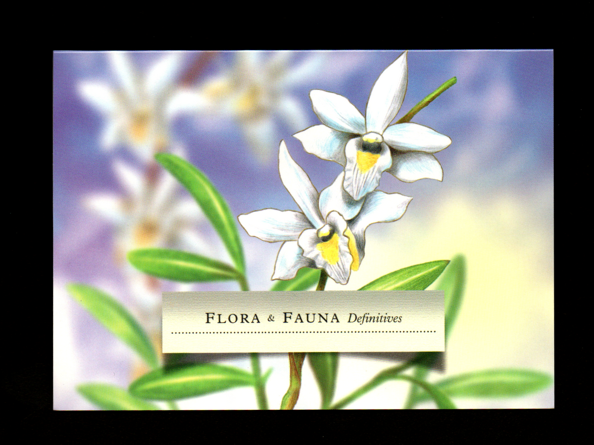 Singapore 2009 – Embroidery on miniature sheet – Pigeon Orchid beautiful MS in folder