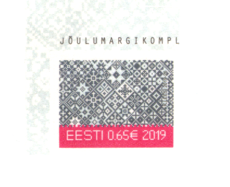 Estonia velvet stamp on Christmas 2019.