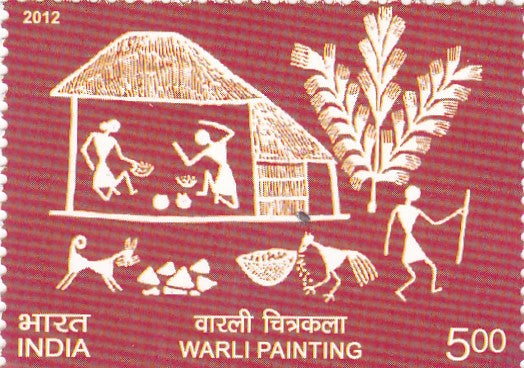 India mint-20 Jun '2012 Shekhawati(Rajasthan) & Warli (Maharashtra) paintings.