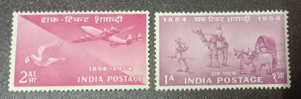 India -Mint 1954 Postage Stamp Centenary.