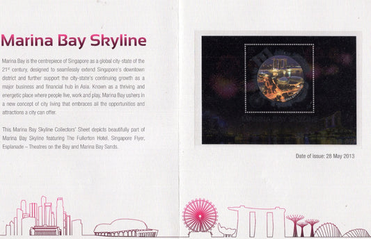 Hong kong 2013 Marina Bay skyline - special issue- holographic foil.