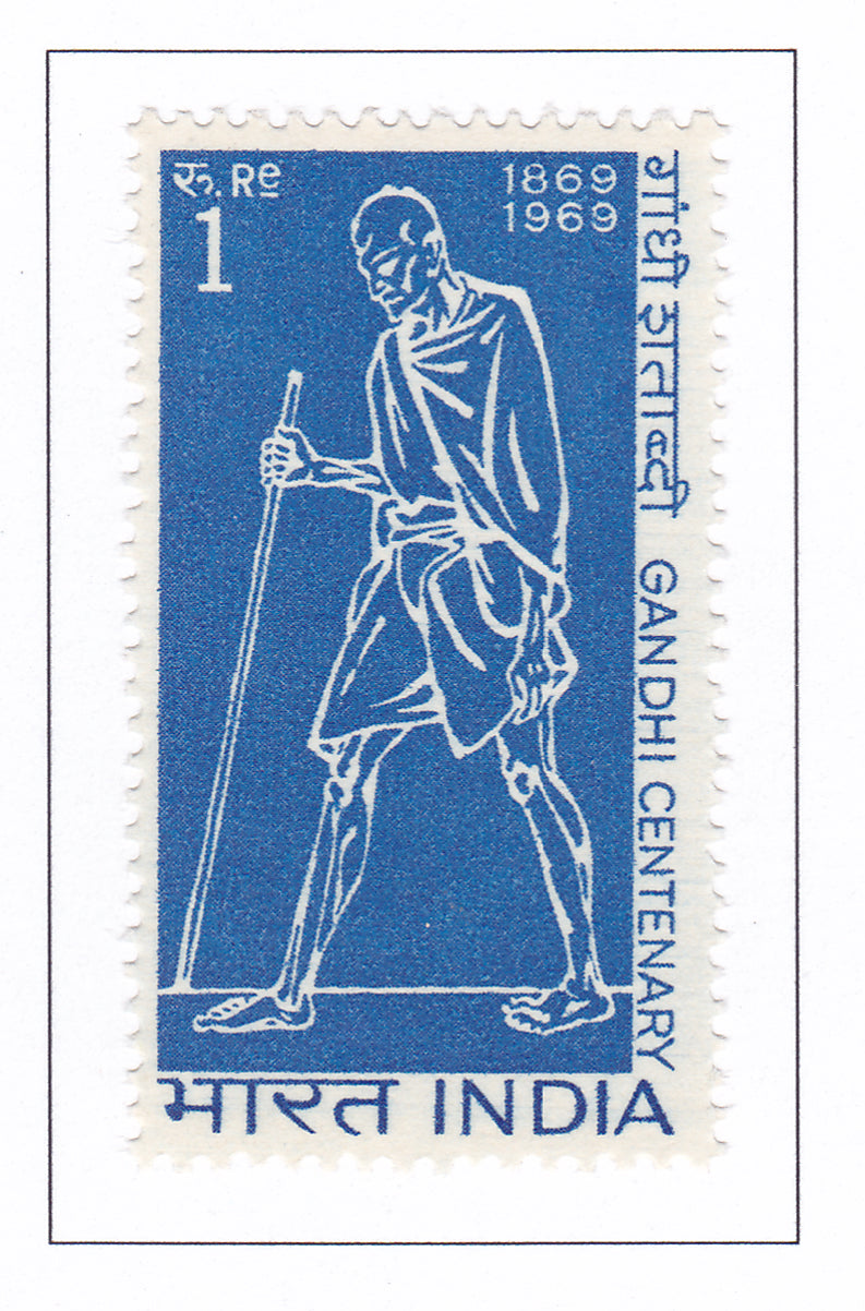 India mint-15 Aug'1969 Birth Centenary of Mahatma Gandhi Dandi March.