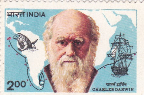 India mint-18 May'1983 Death Centenary of Charles Robert Darwin