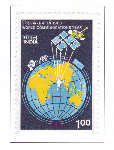 India Mint-1983 World Communication Year.