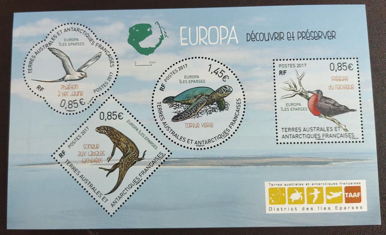 TAAF odd shaped stamps in Ms. 2017 Endangered species.