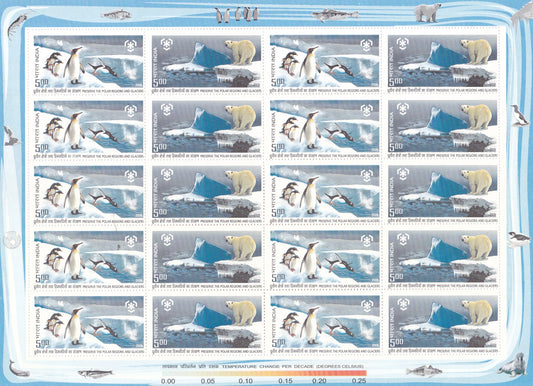 Polar region 2009 sheetlet extra large in Size-21.8 mm (normal size-20.4 mm).