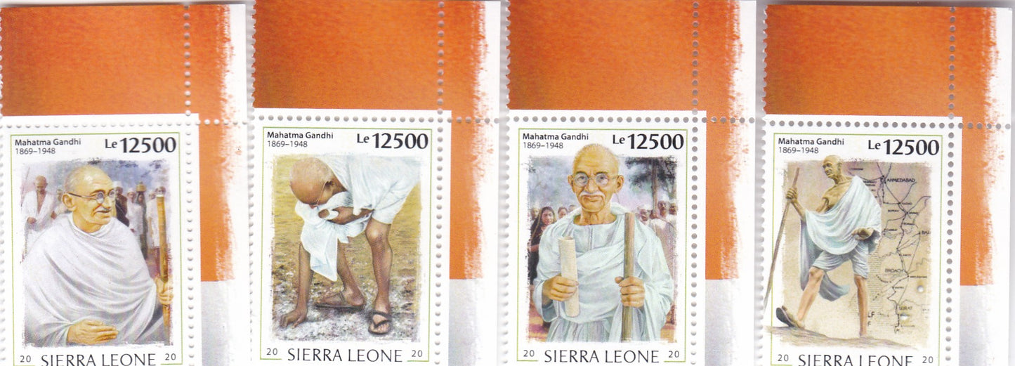 Sierra Leone -Mahatma Gandhi Salt March Single Stamps-2020