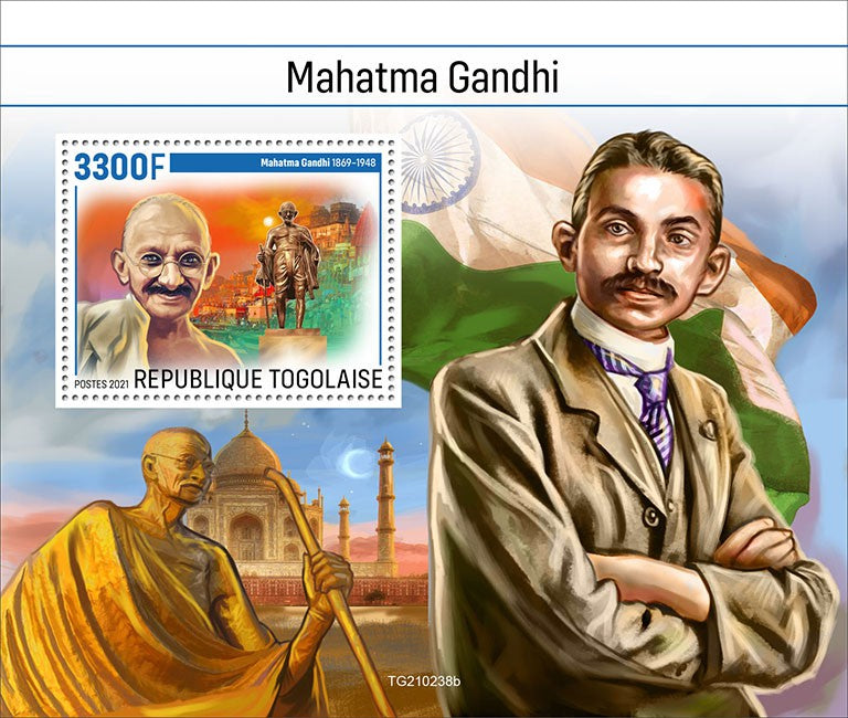 Togolaise Gandhi ji- 90 years of Dandi Yatra 1 value ms.