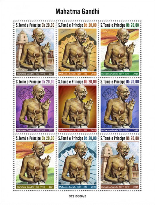 2021 SÃO TOMÉ AND PRÍNCIPE (São Tomé e Príncipe) MAHATMA GANDHI.