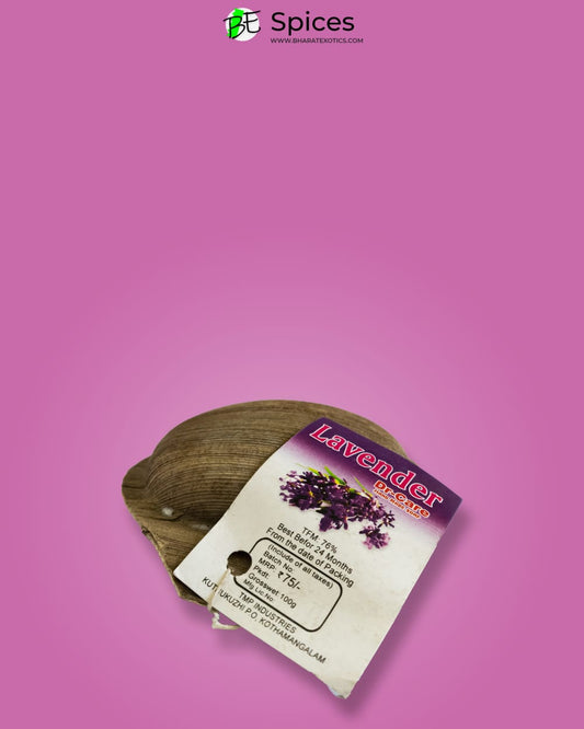 ताड़ के पत्ते-लैवेंडर से बनी आकर्षक पैकिंग में हाथ से बने साबुन