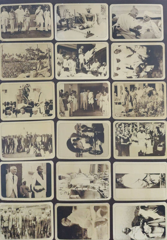 Huge lot of old 295- all different picture postcards on Gandhiji. Printed in London. All in pristine condition.