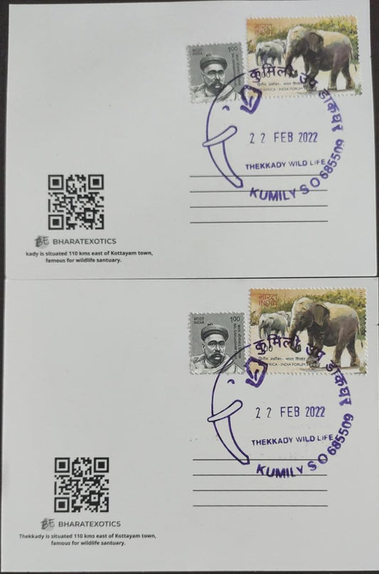 स्थायी सचित्र रद्दीकरण - पलिंड्रोम दिनांक 22-2-22 के साथ चित्र पोस्टकार्ड (पीपीसी)।