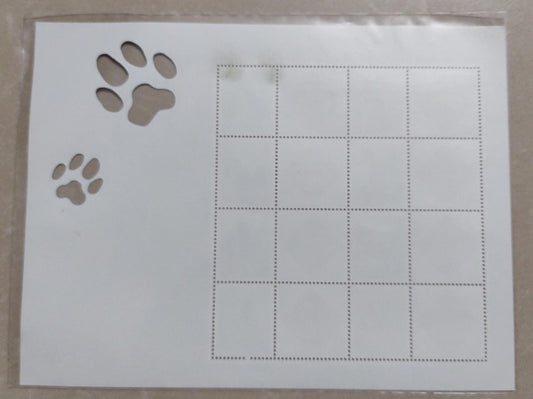 Issued in 2006. China sheetlet on Dogs, with die cut in shape of dog's paws.