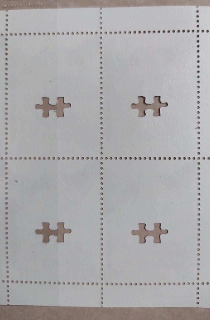 1996 Canada stamp on literacy with laser cut inside the stamp.