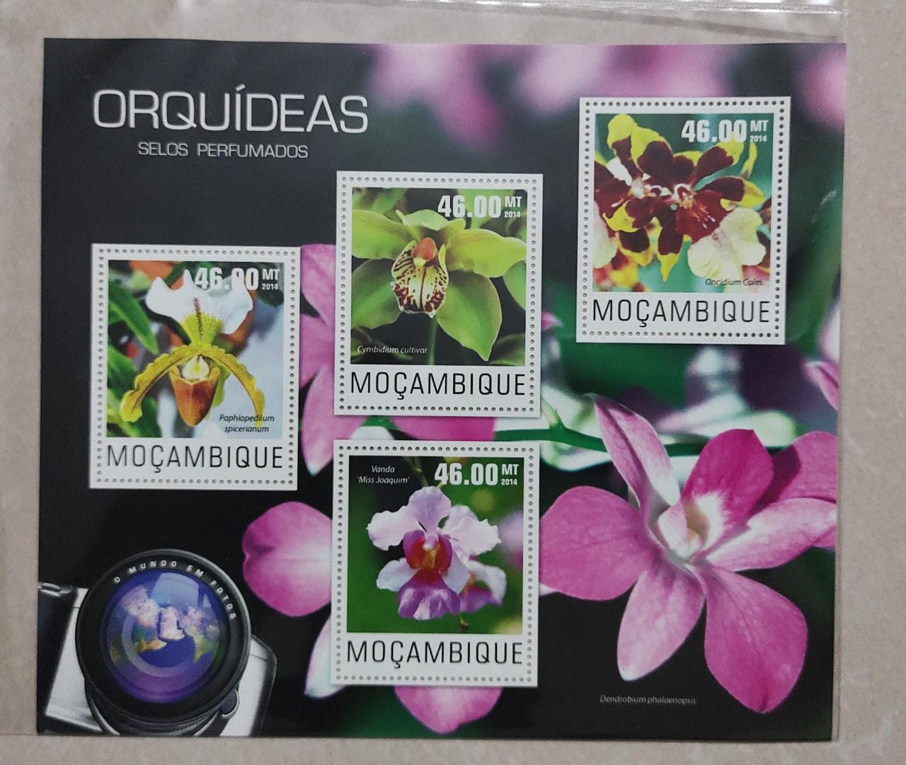 Mozambique 4v orchid scented MS.