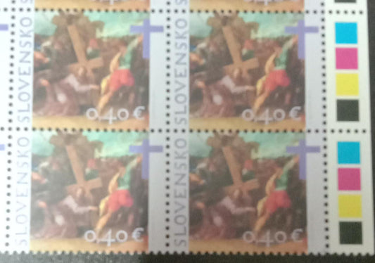 Slovakia 2012 stamp with scent of Violet Christmas theme.