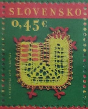 Slovakia 2016 stamps with fragrance of freesia (a type of flowering plants) .
