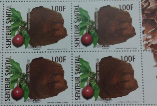 French Polynesia 2016 stamps with awesome aroma of Sandal.