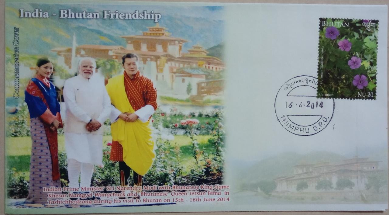 PM Modi's first diplomatic visit to Bhutan- meeting with King and Queen of Bhutan.