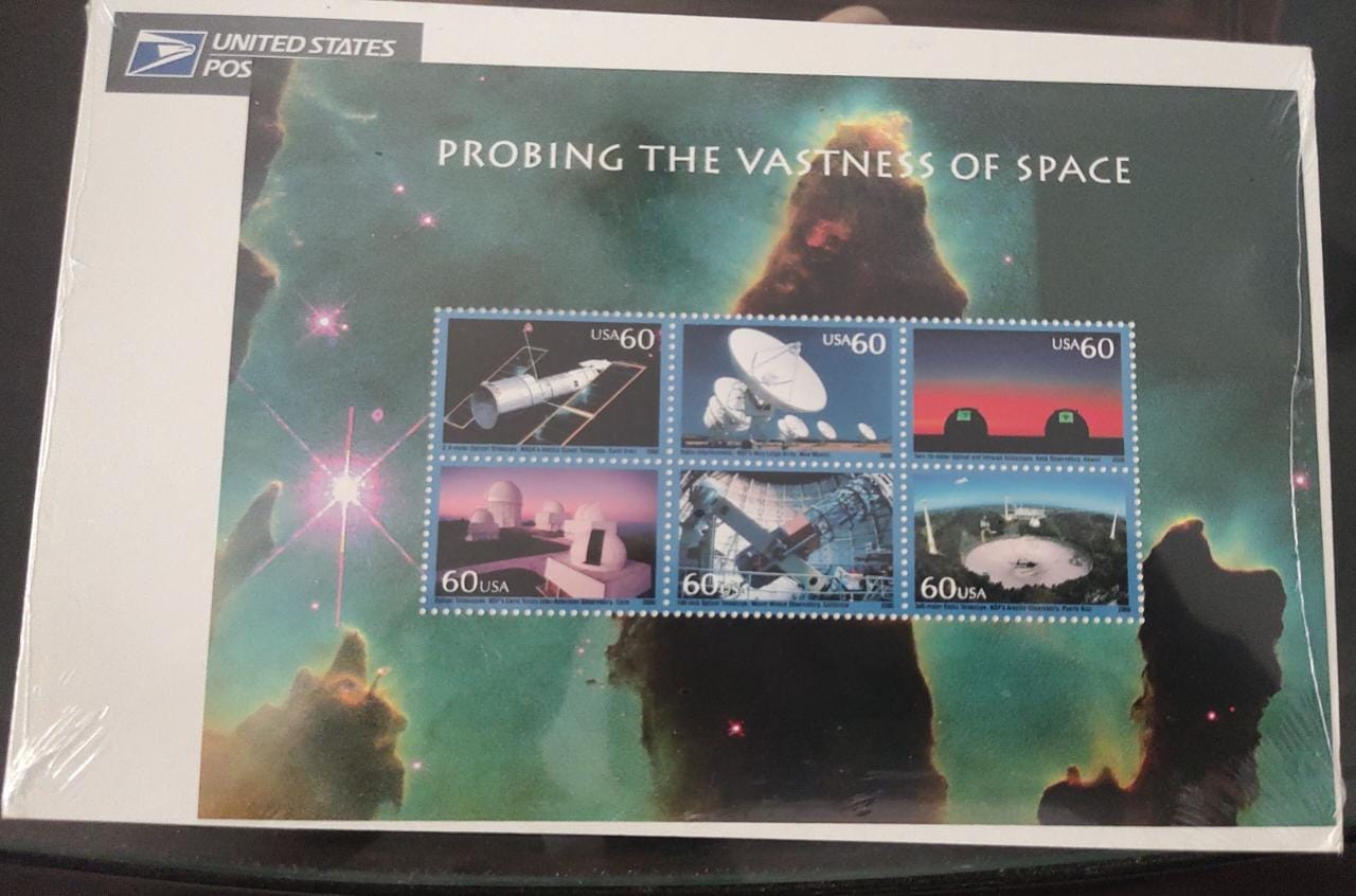 USA sheetlet-on space program. In sealed packet.