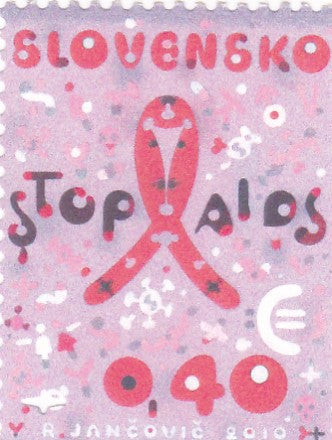 Slovensko 2010 scented stamp with unusual shaped die cut