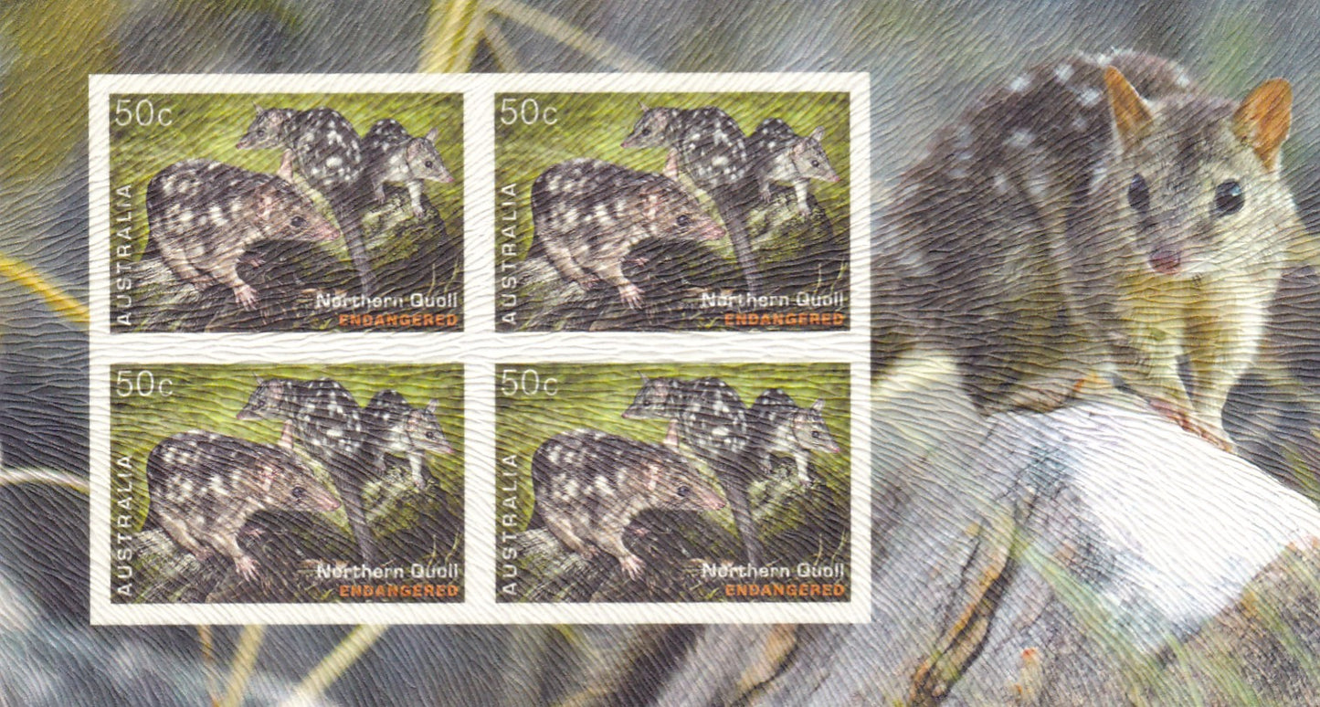 ऑस्ट्रेलिया 2016 लुप्तप्राय वन्यजीव सीमित संस्करण में असामान्य एमएस-उत्तरी क्वोल का झुंड आया