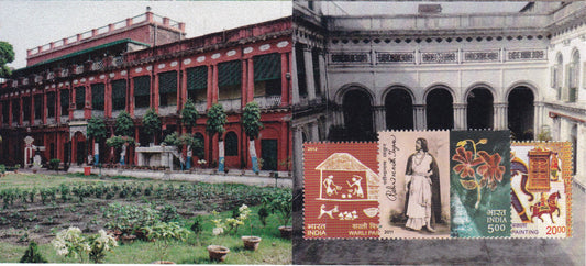 India set of 2 scented Booklets and 1 post card on Ravindranath Tagore