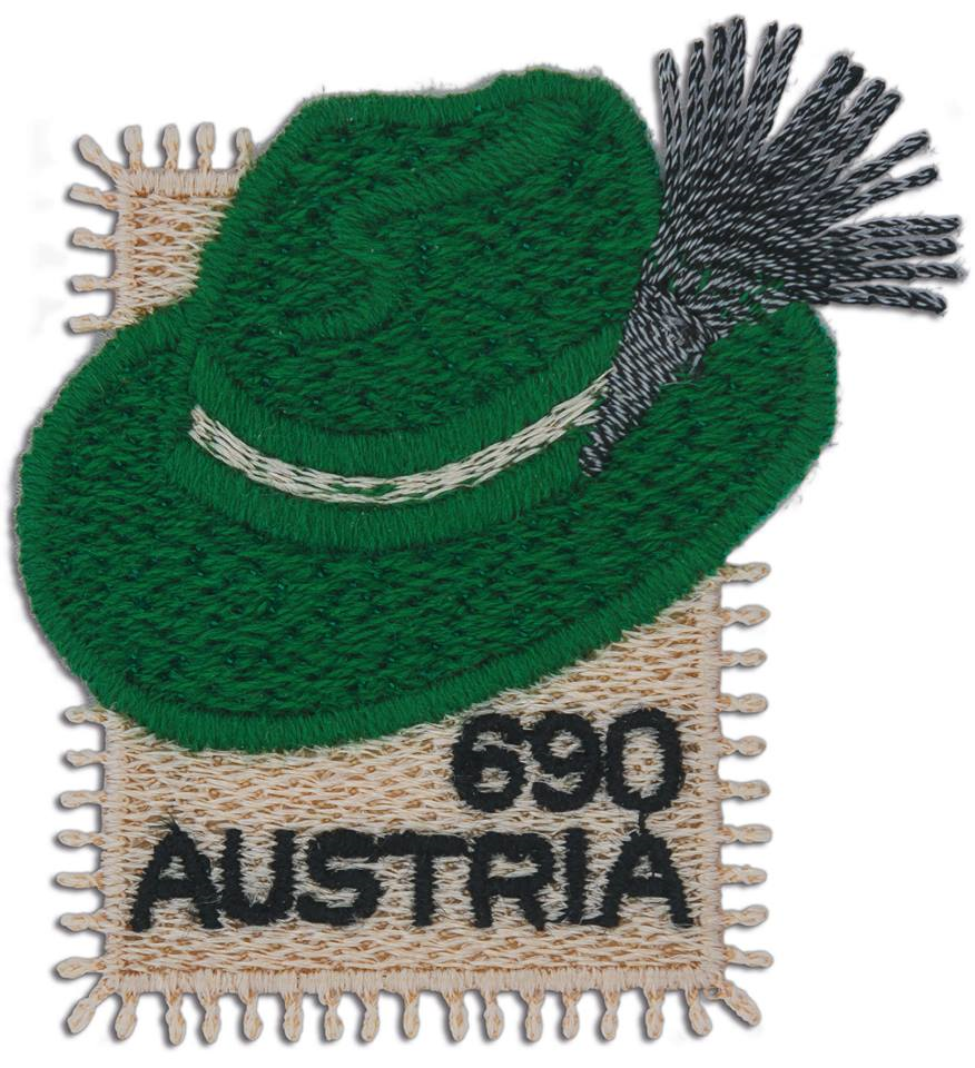 ऑस्ट्रिया 2018 स्टीयररहुत कढ़ाई वाला स्टाम्प-असामान्य स्टाम्प।