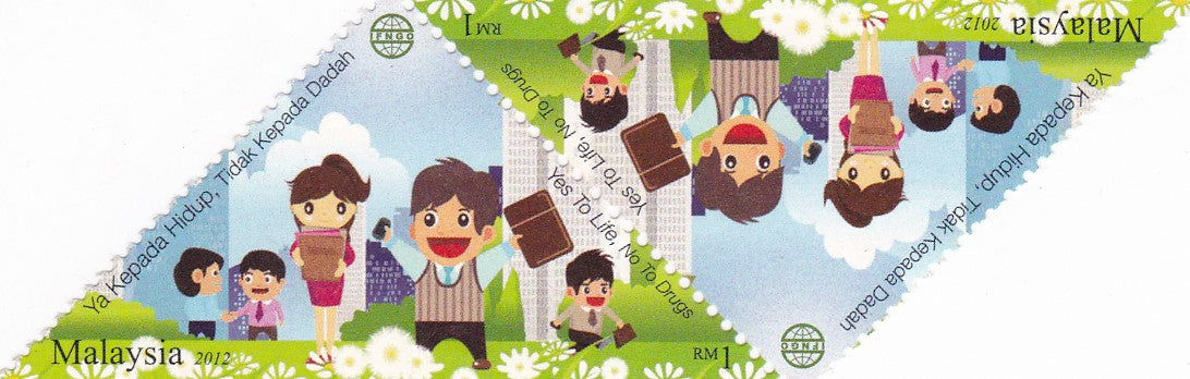 Malaysia Triangle stamps-Tette Becche Pair