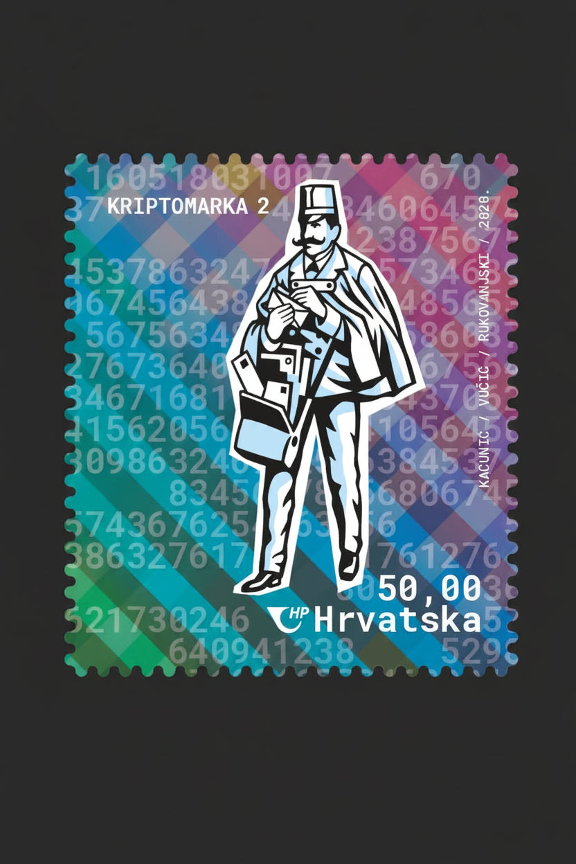 Croatia Crypto Stamp 2 Complete Set 5 NFT Virtual Images